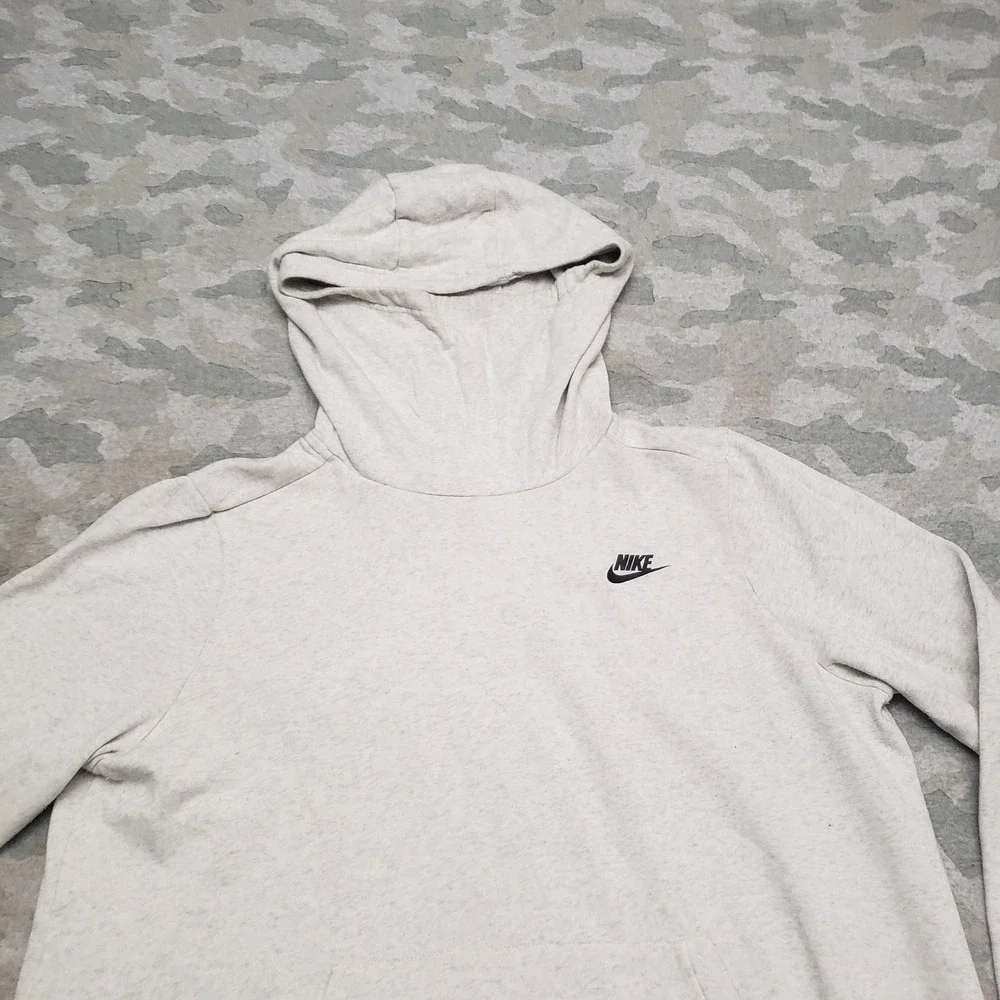 Nike Sweatshirt Womens 1X Gray Pullover Hooded Pockets Long‎